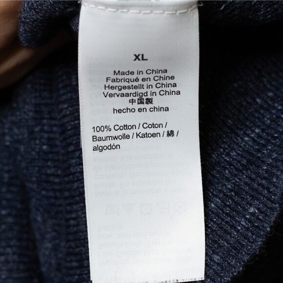 J CREW Rugged Cotton Crewneck Sweater Mid-Weight Heathered Indigo Blue Mens XL - Picture 8 of 8